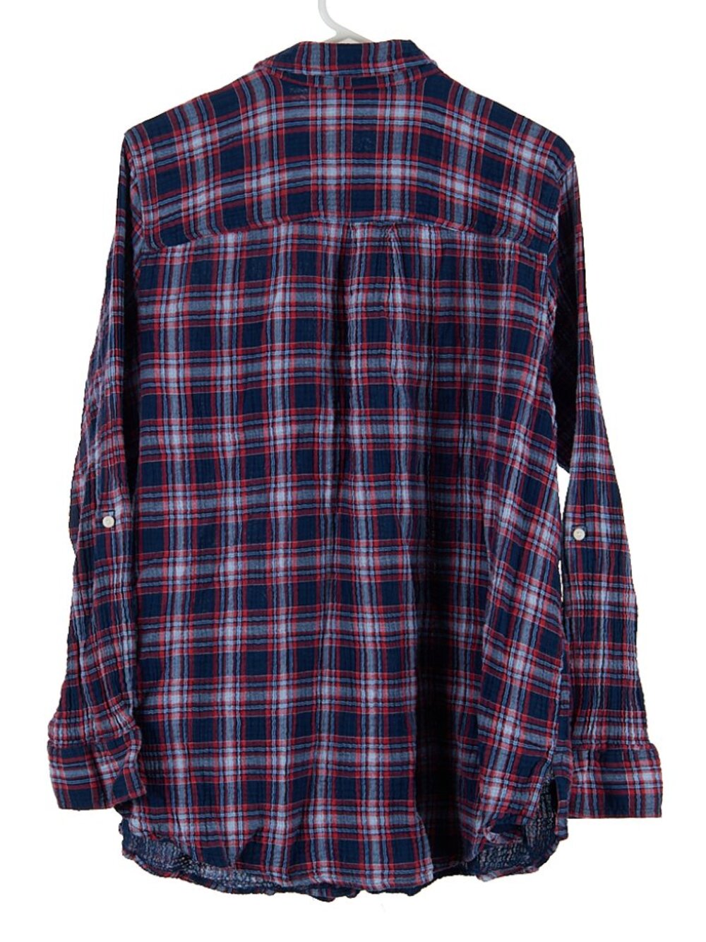 St John's Bay Gauze Slubbed Cotton Button Front Top Women's OX - Picture 5 of 6